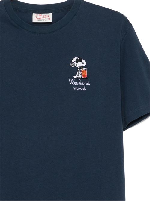 T-shirt uomo MC2 Saint Barth Portofino blu con Snoopy MC2 SAINT BARTH | PORTOFINO00559L